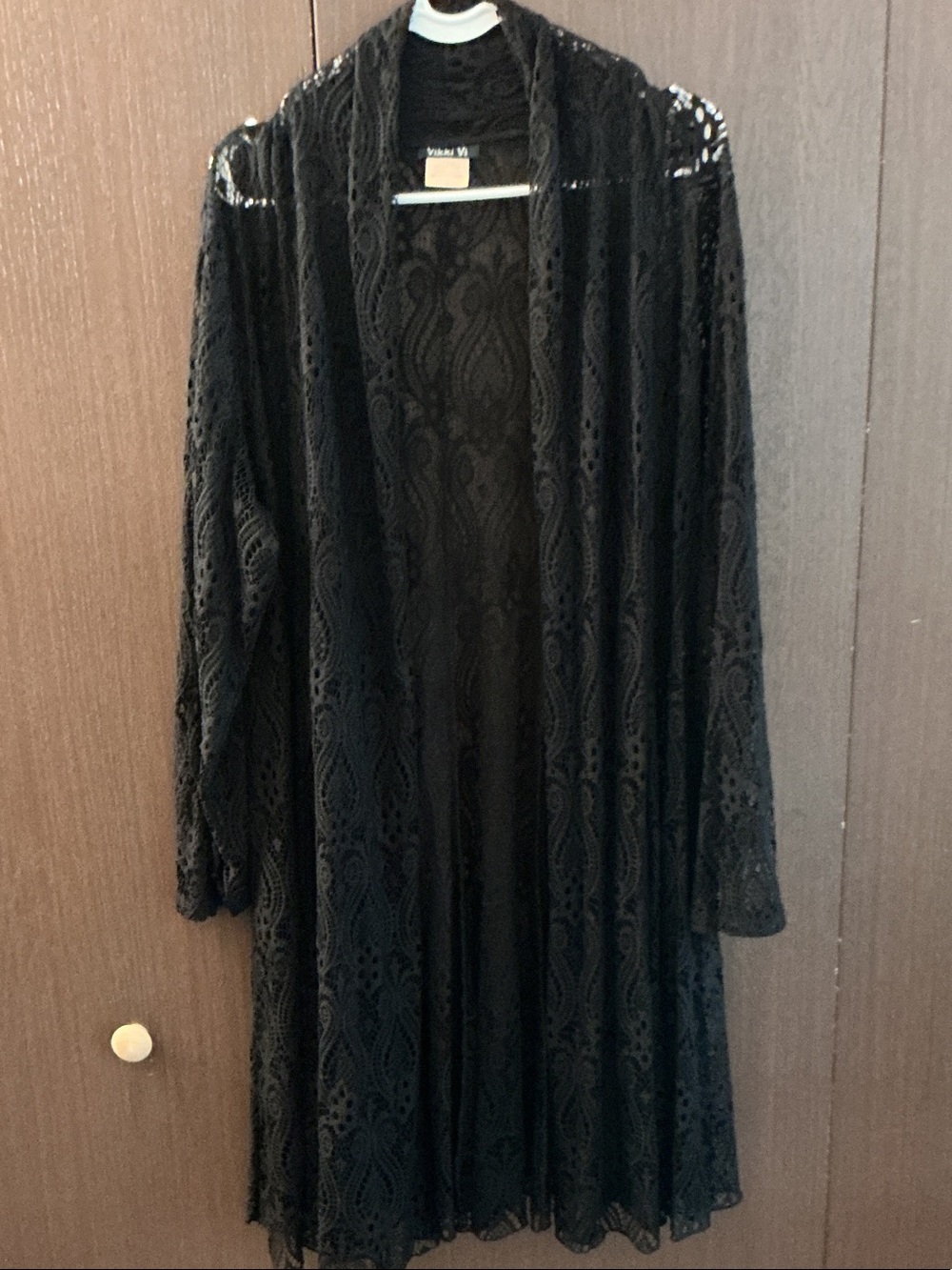 Vintage Vibe Black Lace Duster Kimono - Women's Intimates & Sleepwear